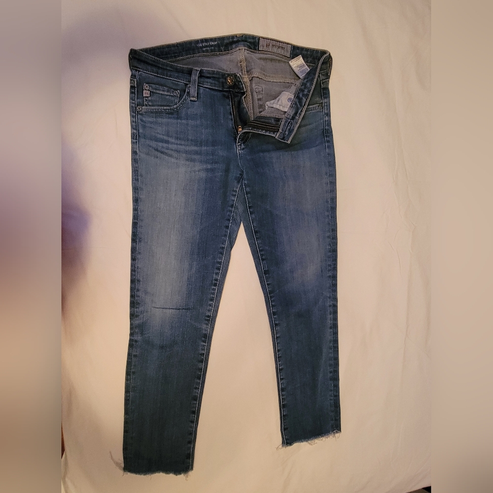 Blue Skinny Jeans with Subtle Fading